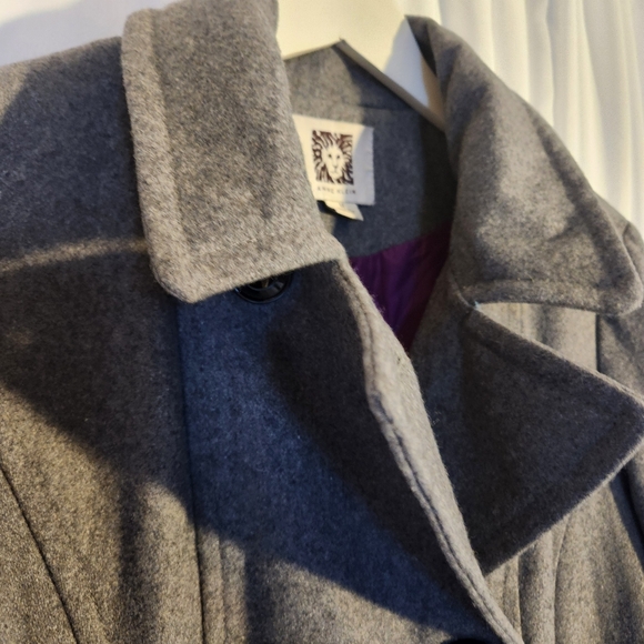 Sz M Vtg Anne Klein 55% wool double breasted coat - Picture 9 of 16